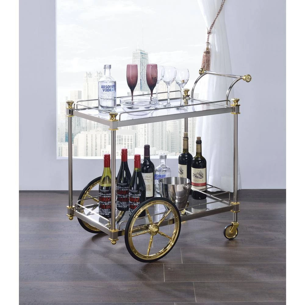 Silver Serving Cart with Wheels by Wateday 5 Silver Serving Cart with Wheels by Wateday - Image 5