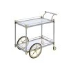 Silver Serving Cart with Wheels by Wateday