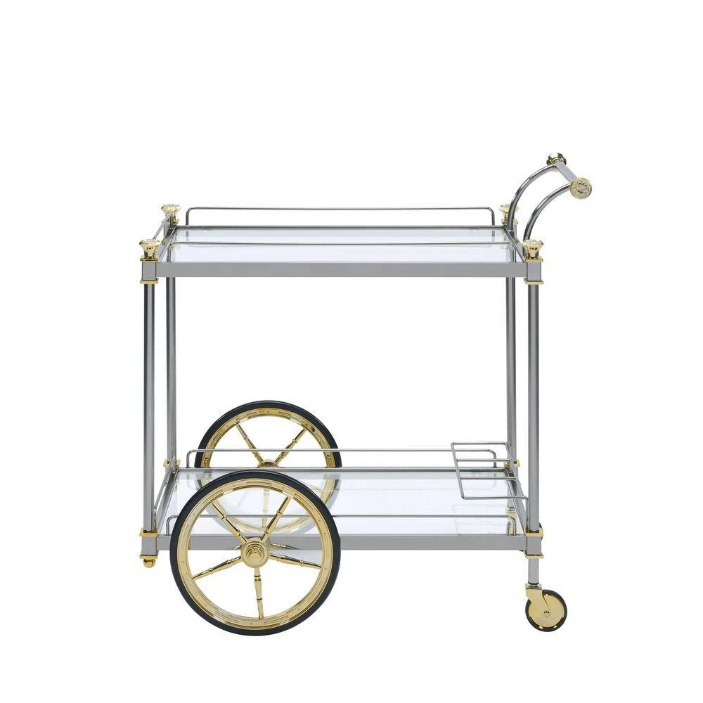 Silver Serving Cart with Wheels by Wateday 2 Silver Serving Cart with Wheels by Wateday - Image 2