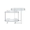 Silver Serving Cart with Bar Table by Wateday