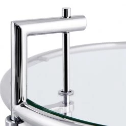 26.8 in. Silver Round Glass Coffee Table with Adjustable Height by Wateday -Wateday Sales Store silver wateday coffee tables yj yuki9595704 c3 1000