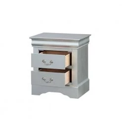 2-Drawer Silver Nightstand 24 in. D x 16 in. W x 22 in. H by Wateday -Wateday Sales Store silver wateday nightstands yj yuki9595369 c3 1000