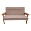 18.5 in. W Flared Arm Fabric Straight Children Leisure Sofa in Brown by Wateday