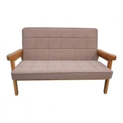18.5 in. W Flared Arm Fabric Straight Children Leisure Sofa in Brown by Wateday