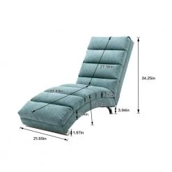 Teal Linen Massage Chaise Lounge with Pocket by Wateday -Wateday Sales Store teal wateday chaise lounges yj yuki9596284 44 1000