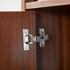 67.32 in. H Walnut Wood 3-Shelf Bookcase with 2 Doors by Wateday -Wateday Sales Store walnut wateday bookcases bookshelves yj yuki9595497 4f 1000