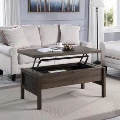 43 " Walnut Rectangle Wood Lift Top Coffee Table with Storage by Wateday -Wateday Sales Store walnut wateday coffee tables yj yuki9595673 31 1000