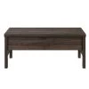 43 " Walnut Rectangle Wood Lift Top Coffee Table with Storage by Wateday