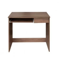 17.7 in. Rectangular Walnut Wood 1-Drawer Computer Desk with Keyboard Tray by Wateday