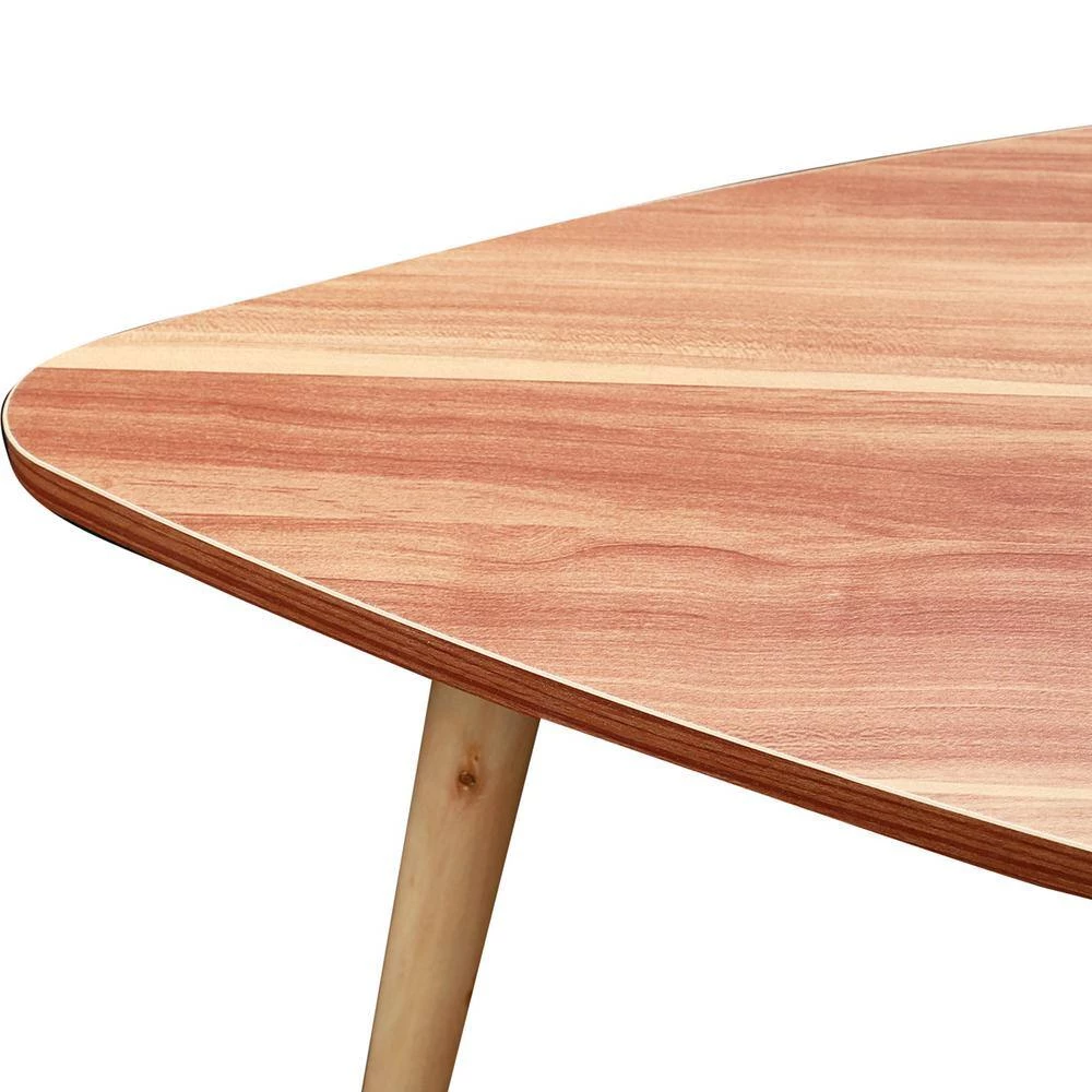 31.5" Walnut Drop Shape Particle Board Nesting Coffee Table with 2-piece by Wateday 5 31.5" Walnut Drop Shape Particle Board Nesting Coffee Table with 2-piece by Wateday - Image 5