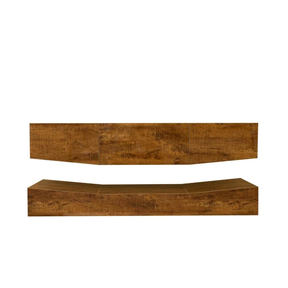 47 in. Walnut TV Stand with 3-Drawers Fits TV's up to 55 in. with LED Lights by Wateday 1 47 in. Walnut TV Stand with 3-Drawers Fits TV's up to 55 in. with LED Lights by Wateday