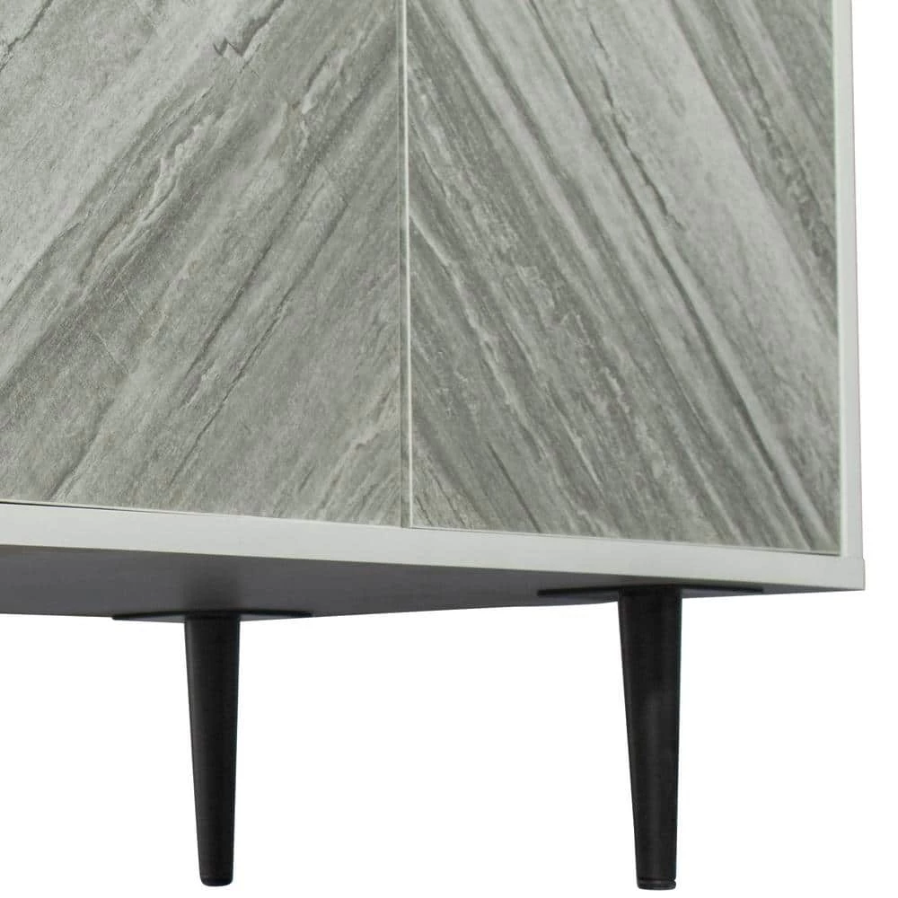 White Sideboard Storage Cabinet with 2-Doors by Wateday 7 White Sideboard Storage Cabinet with 2-Doors by Wateday - Image 7