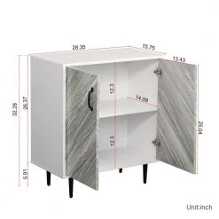 White Sideboard Storage Cabinet with 2-Doors by Wateday 16 White Sideboard Storage Cabinet with 2-Doors by Wateday -Wateday Sales Store white wateday accent cabinets yj yuki9596018 44 1000