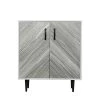 White Sideboard Storage Cabinet with 2-Doors by Wateday