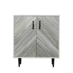 White Sideboard Storage Cabinet with 2-Doors by Wateday