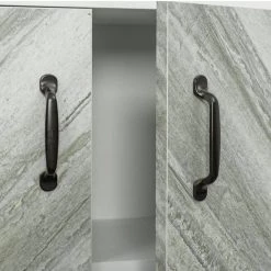 White Sideboard Storage Cabinet with 2-Doors and 3-Open Shelves by Wateday -Wateday Sales Store white wateday accent cabinets yj yuki9596019 4f 1000