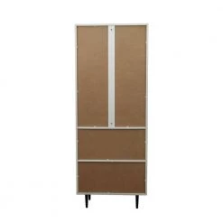 White Sideboard Storage Cabinet with 2-Doors and 3-Open Shelves by Wateday -Wateday Sales Store white wateday accent cabinets yj yuki9596019 66 1000