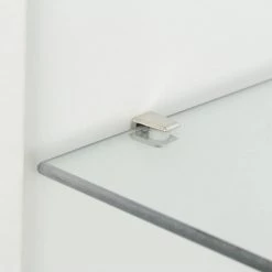 White Side Storage Cabinet with Shelves, LED Light by Wateday -Wateday Sales Store white wateday accent cabinets yj yuki9596737 4f 1000