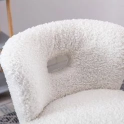 White Faux Fur Open Back Side Chair by Wateday 10 White Faux Fur Open Back Side Chair by Wateday -Wateday Sales Store white wateday accent chairs yj yuki9596208 4f 1000