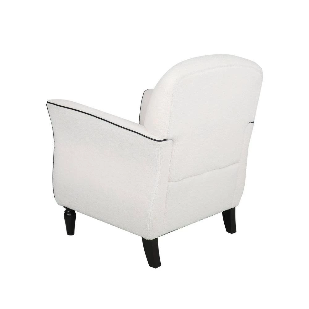 White Polyester Side Chair with Cushion by Wateday 3 White Polyester Side Chair with Cushion by Wateday - Image 3