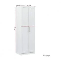 White Armoire with 4-Storage Spaces 70.87 in. H x 16.93 in. W x 23.62 in. D by Wateday -Wateday Sales Store white wateday armoires wardrobes yj yuki9596399 44 1000