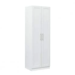 White Armoire with 4-Storage Spaces 70.87 in. H x 16.93 in. W x 23.62 in. D by Wateday