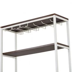 5-Tier White Baker Rack with Glass, Cup Holders, Hooks by Wateday -Wateday Sales Store white wateday baker s racks yj yuki9595506 c3 1000
