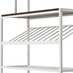 6-Tier White Baker Rack with Glass, Cup Holders by Wateday 12 6-Tier White Baker Rack with Glass, Cup Holders by Wateday -Wateday Sales Store white wateday baker s racks yj yuki9595508 1f 1000