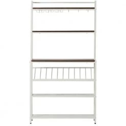 6-Tier White Baker Rack with Glass, Cup Holders by Wateday 10 6-Tier White Baker Rack with Glass, Cup Holders by Wateday -Wateday Sales Store white wateday baker s racks yj yuki9595508 c3 1000