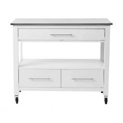 White Kitchen Cart with Wheels by Wateday