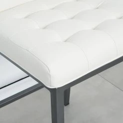 35.80 in. White Low Back Metal Frame 28 in. Bar Stool with PU Seat (Set of 2) by Wateday -Wateday Sales Store white wateday bar stools yj yuki9596323 1f 1000