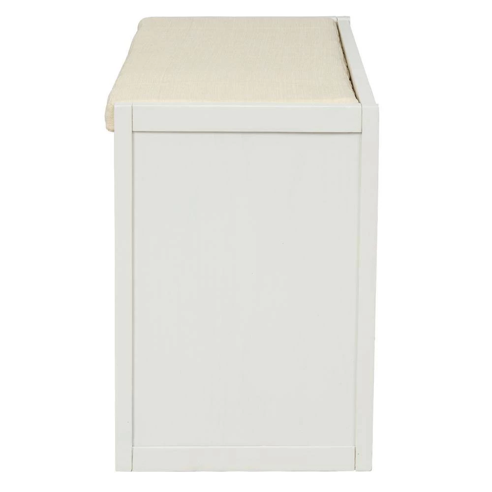 White Storage Bench 19.8 in. H x 14 in. W x 39 in. L by Wateday 2 White Storage Bench 19.8 in. H x 14 in. W x 39 in. L by Wateday - Image 2