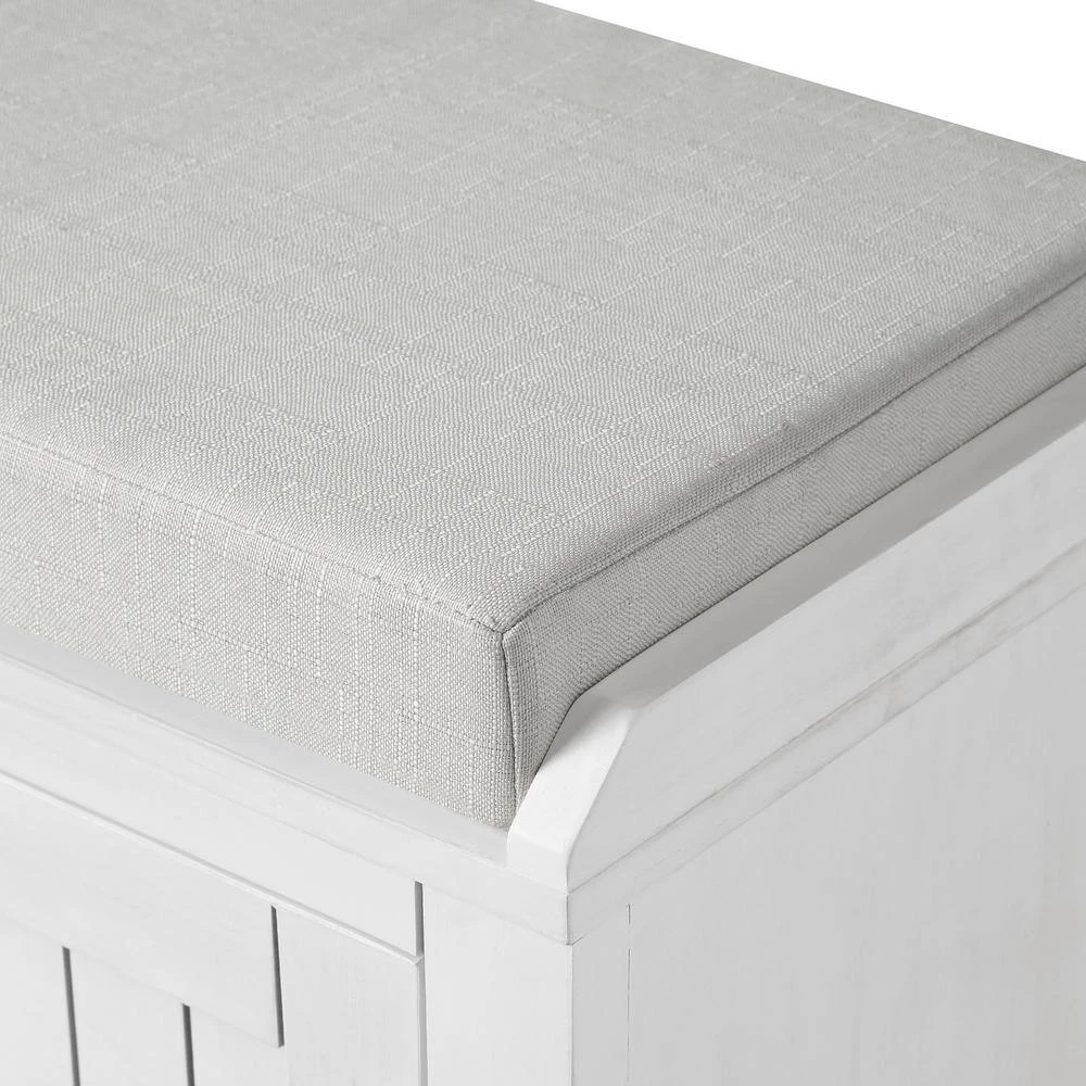 White Storage Bench with 2-Cabinets 18.3 in. H x 42.1 in. W x 15.4 in. D by Wateday 5 White Storage Bench with 2-Cabinets 18.3 in. H x 42.1 in. W x 15.4 in. D by Wateday - Image 5