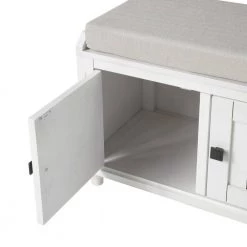 White Storage Bench with 2-Cabinets 18.3 in. H x 42.1 in. W x 15.4 in. D by Wateday 10 White Storage Bench with 2-Cabinets 18.3 in. H x 42.1 in. W x 15.4 in. D by Wateday -Wateday Sales Store white wateday bedroom benches yj yuki9595296 c3 1000