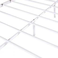 White Twin-Over-Full Bunk Bed with Enhanced Upper-Level Guardrail by Wateday -Wateday Sales Store white wateday bunk beds yj yuki9596432 c3 1000