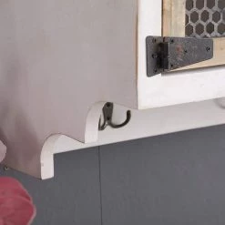 White Wooden Wall Mounted Coat Rack with 2-Cabinets by Wateday -Wateday Sales Store white wateday coat racks yj yuki9596398 4f 1000