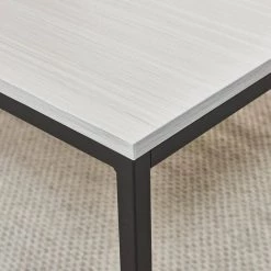 31 .5" White Square MDF Coffee Table with Metal Frame by Wateday -Wateday Sales Store white wateday coffee tables yj yuki9595627 4f 1000