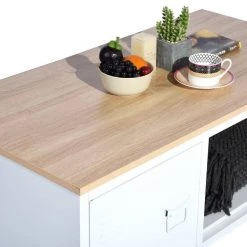 43 .3" White Rectangle MDF Coffee Table with Storage and Cabinet by Wateday -Wateday Sales Store white wateday coffee tables yj yuki9595636 4f 1000