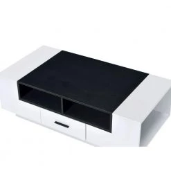 47 in. White Rectangle Wood Coffee Table with Storage Shelf and Drawer by Wateday -Wateday Sales Store white wateday coffee tables yj yuki9595662 4f 1000