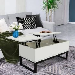 41 in. White Small Rectangle Wood Coffee Table with Lift Top by Wateday -Wateday Sales Store white wateday coffee tables yj yuki9596164 c3 1000