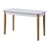23.62 in. Rectangular White Wood 1-Drawer Computer Desk with Solid Wood Legs by Wateday