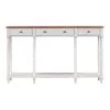 58.07 in. White Standard Rectangle Wood Console Table with Storage Shelf and Drawer by Wateday