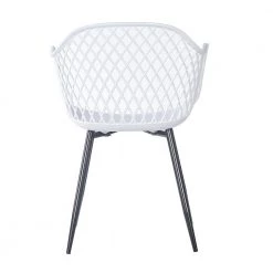 White plastic dining chair with arms, set of 2 by Wateday -Wateday Sales Store white wateday dining chairs yj yuki9595138 66 1000