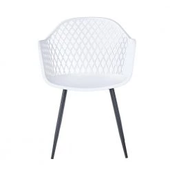 White plastic dining chair with arms, set of 2 by Wateday -Wateday Sales Store white wateday dining chairs yj yuki9595138 c3 1000