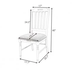 White Upholstered Dining Side Chair (Set of 4) by Wateday -Wateday Sales Store white wateday dining chairs yj yuki9596050 44 1000