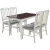 5-Piece Rectangular Wood Top Gray Dining Table Set by Wateday