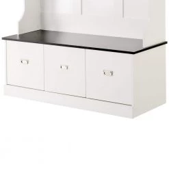 White Hall Tree Storage Bench, 3-in-1 Design, 72.1 in. H x 16.3 in. W x 45.8 L in. by Wateday 11 White Hall Tree Storage Bench, 3-in-1 Design, 72.1 in. H x 16.3 in. W x 45.8 L in. by Wateday -Wateday Sales Store white wateday hall trees yj yuki9595347 c3 1000