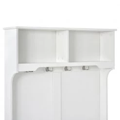 White Hall Tree Entryway Bench, 72 in. H x 18.5 in. W x 40.7 in. L by Wateday -Wateday Sales Store white wateday hall trees yj yuki9595353 c3 1000