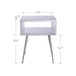 White Mirror Nightstand 23.22 in. H x 15.16 in. W x 17.91 in. D by Wateday -Wateday Sales Store white wateday nightstands yj yuki9595386 1f 1000