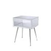 White Mirror Nightstand 23.22 in. H x 15.16 in. W x 17.91 in. D by Wateday